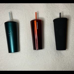Starbucks tumblers are sold